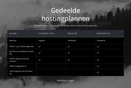 Gedeelde Hostingplannen - Eenvoudig Websitesjabloon