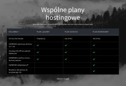 Wspólne Plany Hostingowe Szablon HTML5 I CSS3