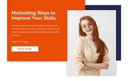 Responsive Web Template For How To Improve Your Skills