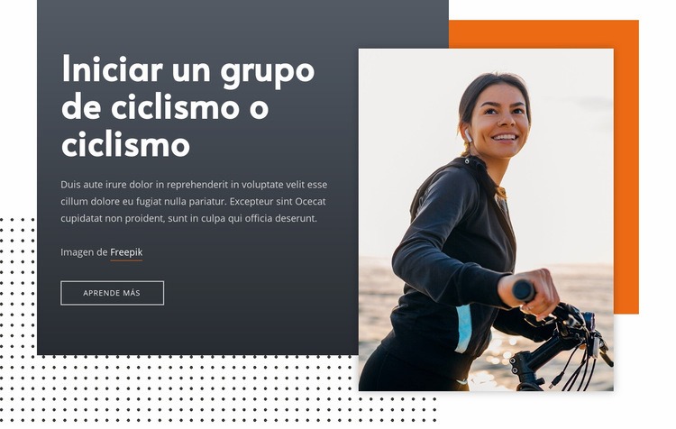 Iniciar un grupo de ciclismo Diseño de páginas web