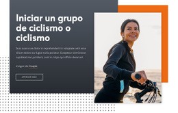 Impresionante Página De Destino Para Iniciar Un Grupo De Ciclismo