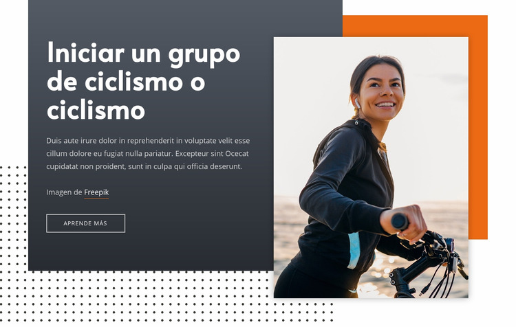 Iniciar un grupo de ciclismo Plantilla Joomla