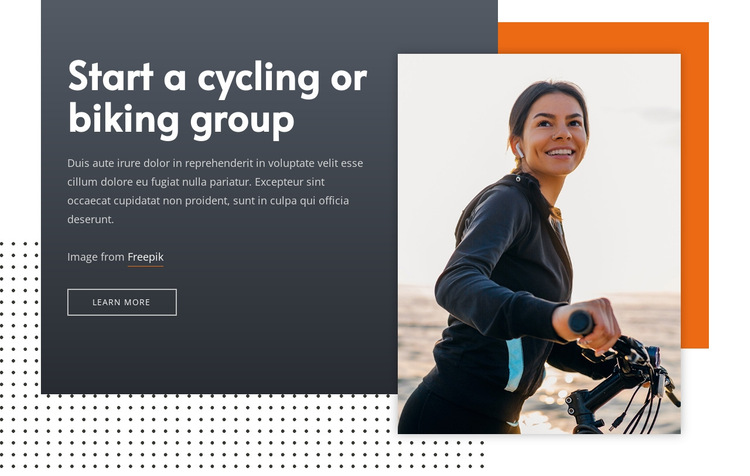 Start a cycling group HTML5 Template