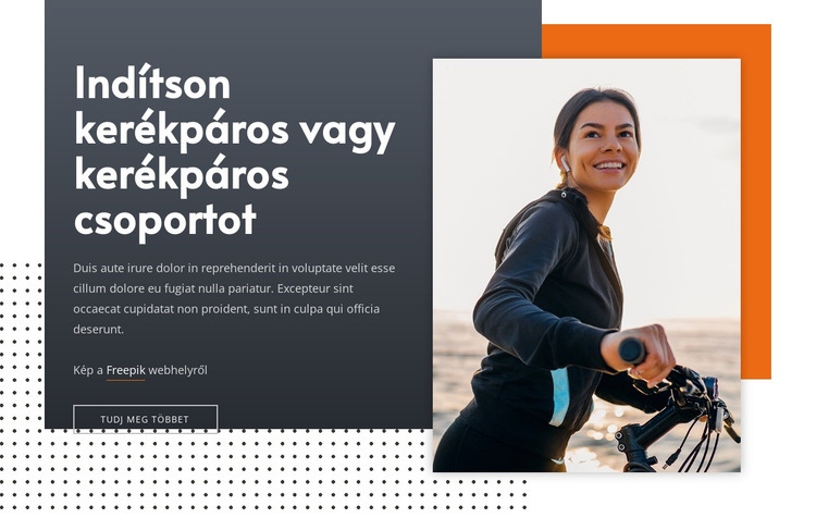 Indítson kerékpáros csoportot Sablon