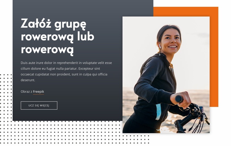 Załóż grupę rowerową Szablon HTML5