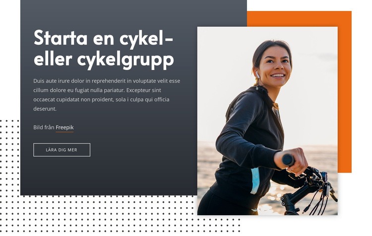 Starta en cykelgrupp Hemsidedesign