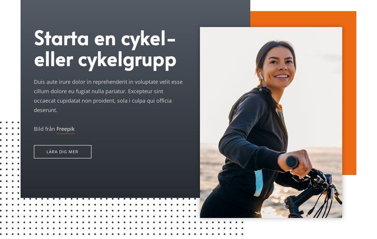 Starta en cykelgrupp Webbplats mall