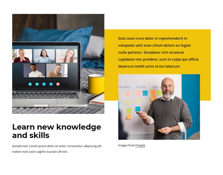 New knowledge and skills HTML Template