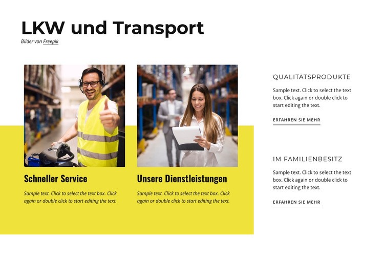 LKW und Transport Website design