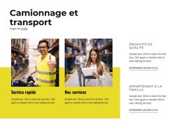 Camionnage Et Transport - Page De Destination Professionnelle Personnalisable