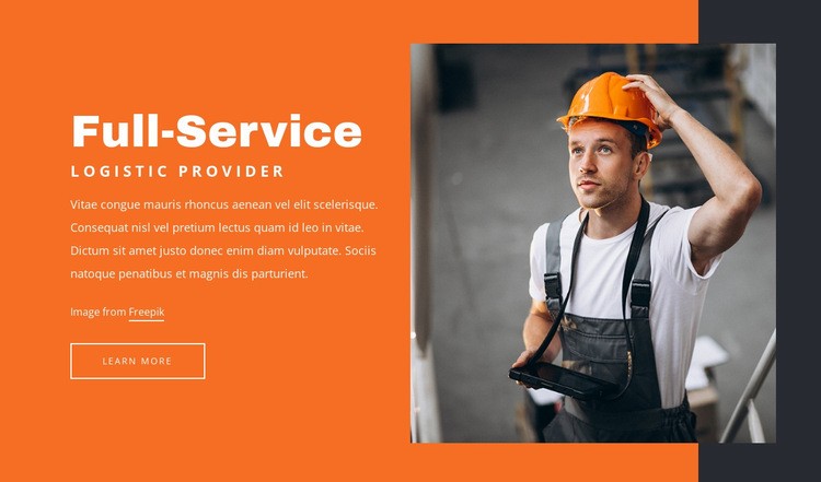 Logistic provider Homepage Design