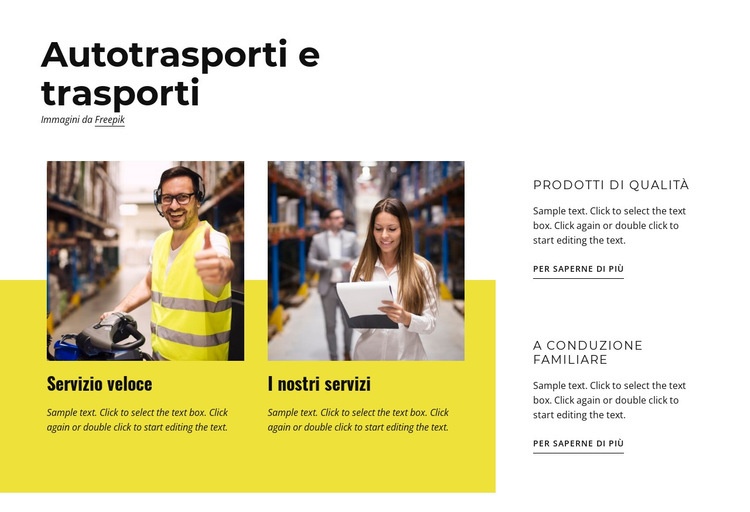 Autotrasporti e trasporti Progettazione di siti web