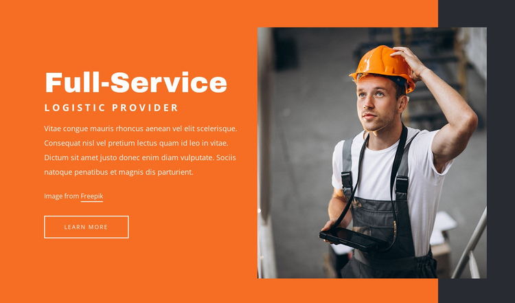Logistic provider One Page Template