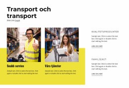 Transport Och Transport - Anpassad Webbdesign