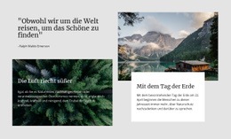 Weltreise - Responsive Website-Vorlagen