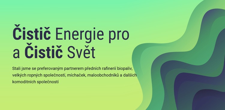 Čistší energie pro svět Šablona HTML