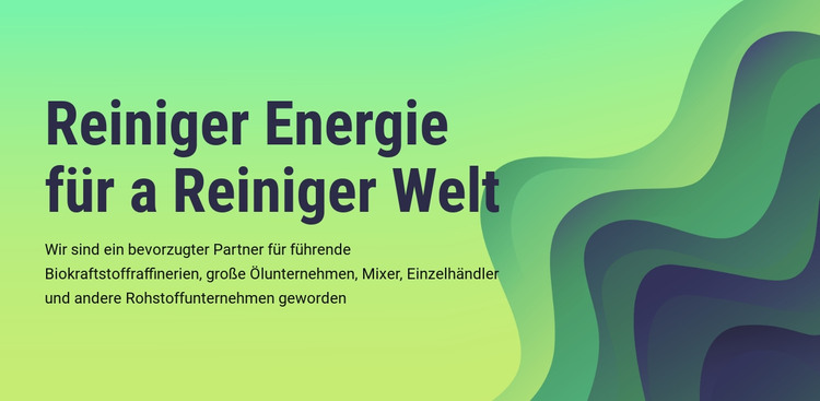 Sauberere Energie für die Welt HTML-Vorlage