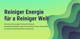Mehrzweck-Website-Design Für Sauberere Energie Für Die Welt