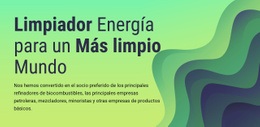 Diseño De Sitio Web Multipropósito Para Energía Más Limpia Para El Mundo
