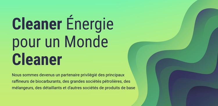 Une énergie plus propre pour le monde Créateur de site Web HTML