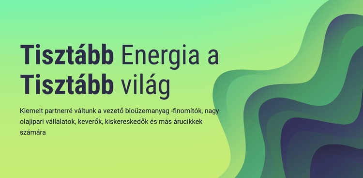 Tisztább energia a világ számára CSS sablon