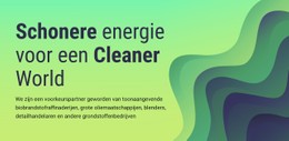 Schonere Energie Voor De Wereld Sjabloon Over De Volledige Breedte