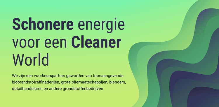 Schonere energie voor de wereld Html Website Builder