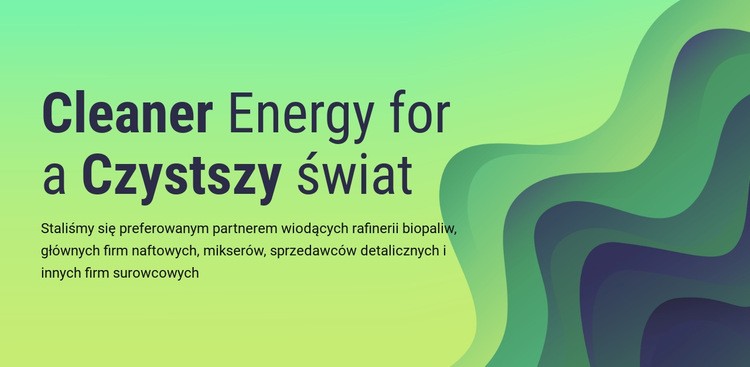 Czystsza energia dla świata Kreator witryn internetowych HTML