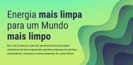Design De Site Multifuncional Para Energia Mais Limpa Para O Mundo