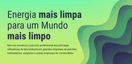 Energia Mais Limpa Para O Mundo - Modelo Web HTML