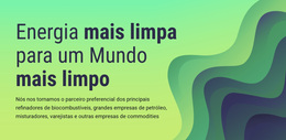 Energia Mais Limpa Para O Mundo - Incrível Tema WordPress