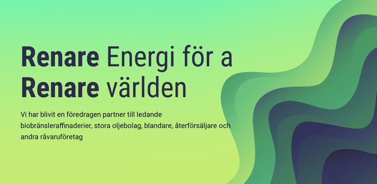 Renare energi för världen Hemsidedesign