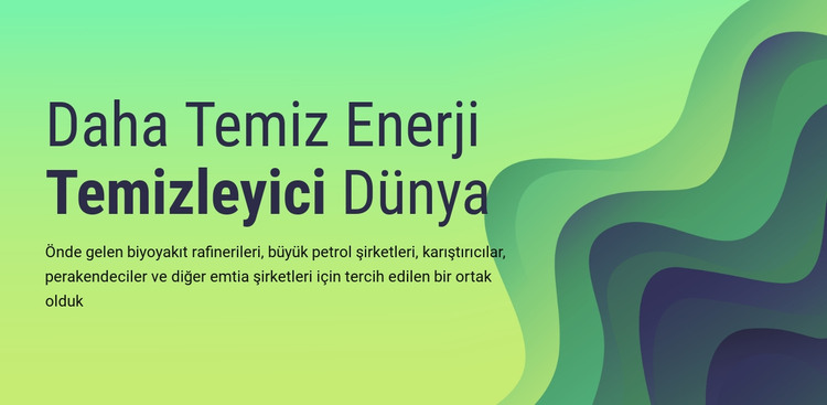 Dünya için daha temiz enerji HTML Şablonu