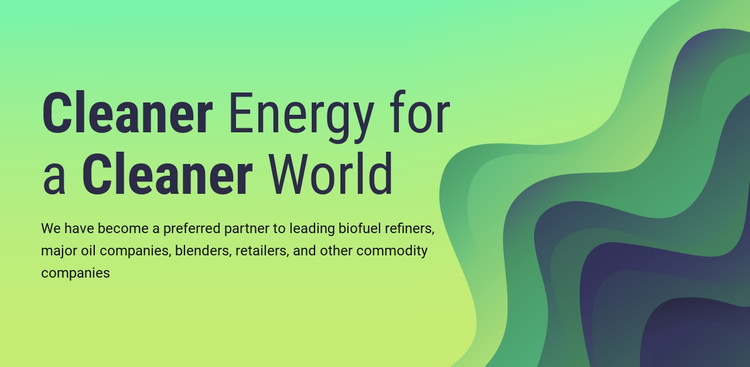 Cleaner energy for world Website Design