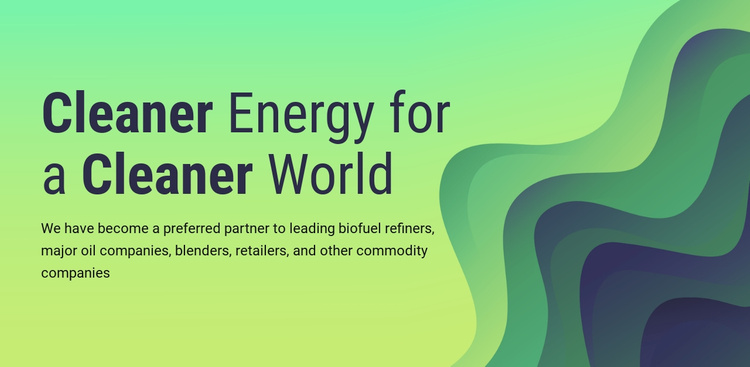 Cleaner energy for world Website Template