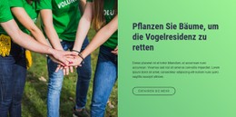 Pflanzen Sie Bäume, Um Den Wohnsitz Der Vögel Zu Retten Saubere Und Minimale Vorlage