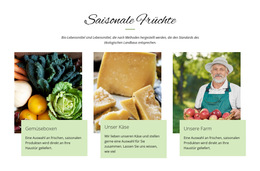 Saisonale Früchte – Responsive Website-Vorlage