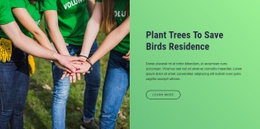 Plant Trees To Save Birds Residence - Free Download Html Code