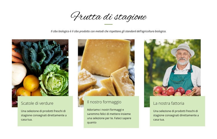 Frutta di stagione Costruttore di siti web HTML