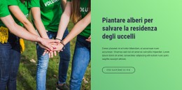 Pianta Alberi Per Salvare La Residenza Degli Uccelli Modello Pulito E Minimale