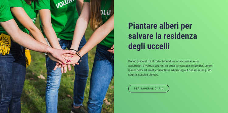 Pianta alberi per salvare la residenza degli uccelli Modello HTML