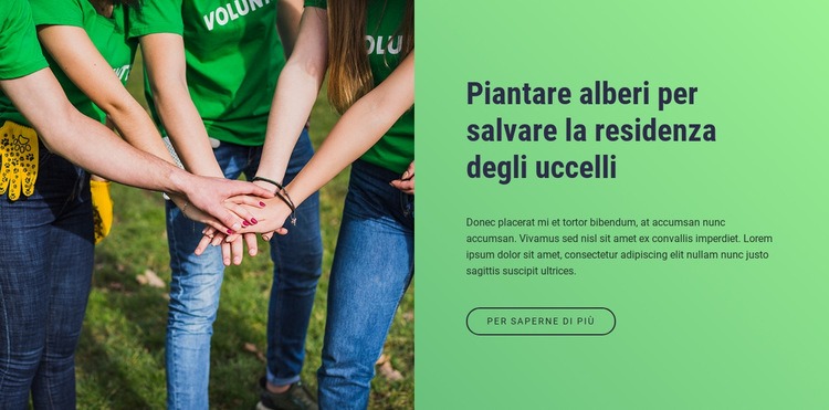 Pianta alberi per salvare la residenza degli uccelli Modello