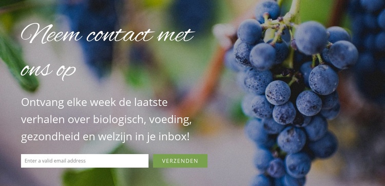 We zouden graag van je horen Website mockup