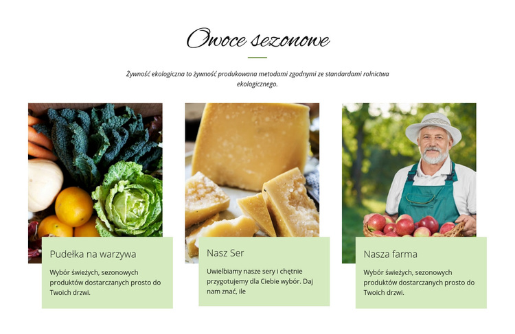 Owoce sezonowe Motyw WordPress