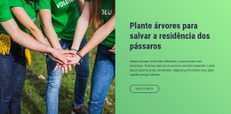 Modelo On-Line Gratuito Para Plante Árvores Para Salvar A Residência Dos Pássaros