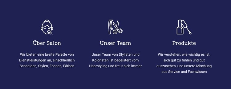 Schönheitssalon der Frau HTML5-Vorlage
