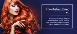 Haarbehandlungen - Vorlagen Website-Design