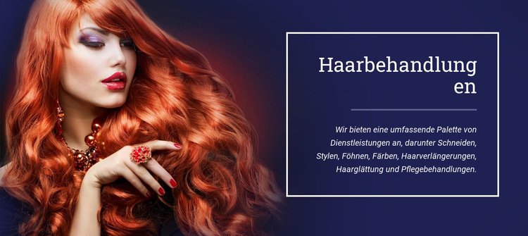 Haarbehandlungen Website-Vorlage