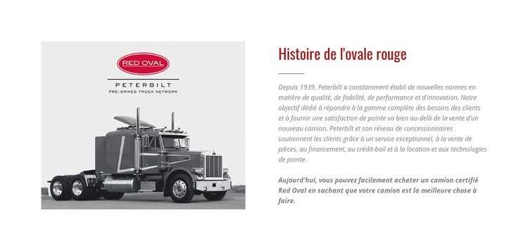 Histoire de l'ovale rouge Modèle