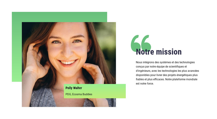 Notre mission Thème WordPress